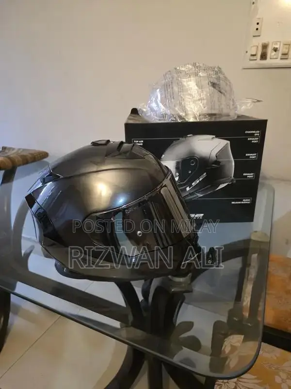 LS2 Storm Motorcycle Helmet - Medium Size with Extra Chrome Visor