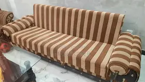 Comfortable 5-Seater Sofa Set with Convertible Bed and Center Table