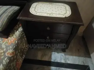 Photo - Modern Double Bed with Side Table and Dressing Set