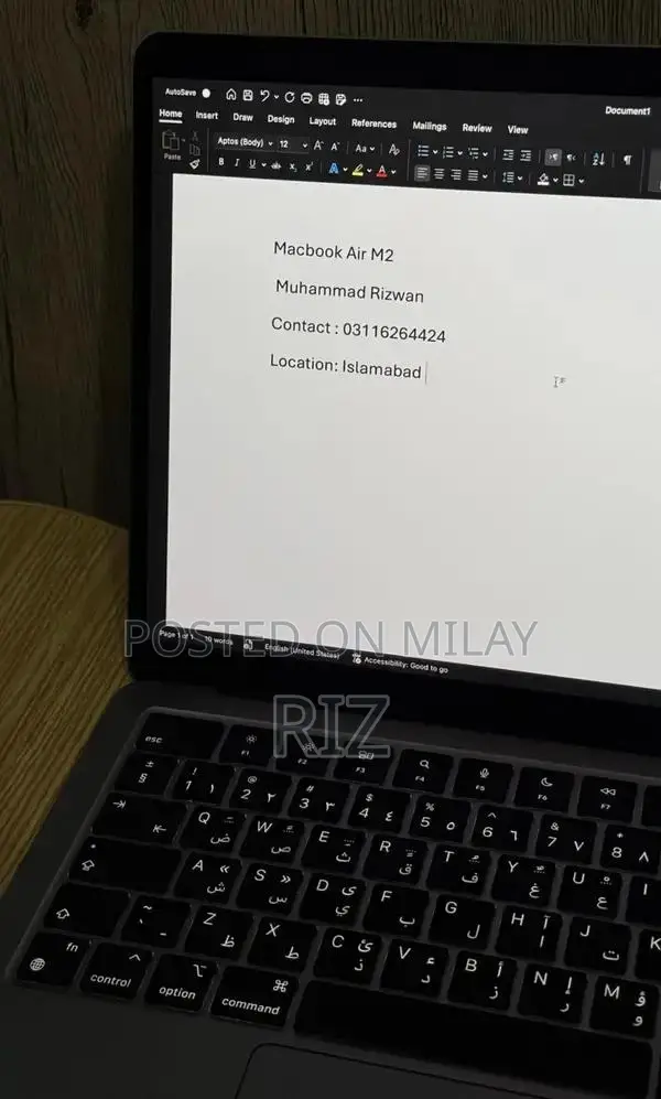 Apple MacBook Air M2 Ultralight Laptop 8GB RAM 256GB SSD