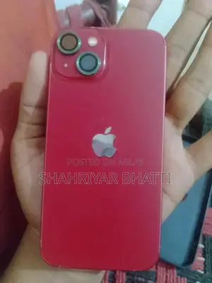 Red Color Smartphone with Perfect Battery Health