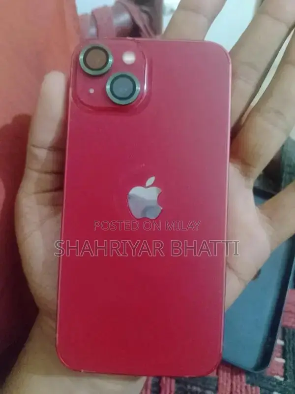 Red Color Smartphone with Perfect Battery Health