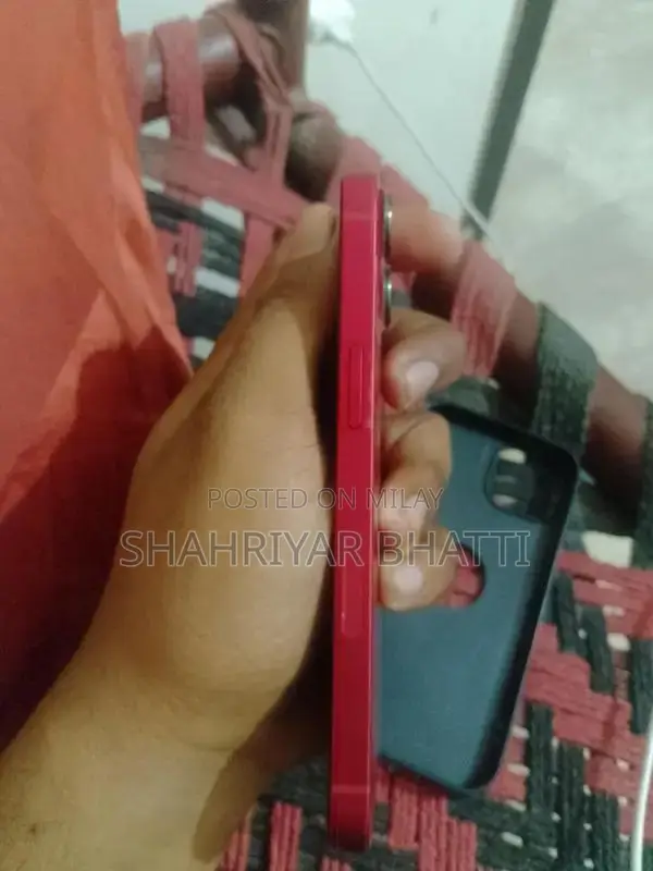 Red Color Smartphone with Perfect Battery Health