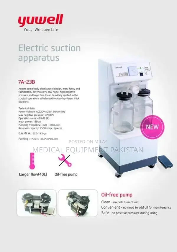 Ameda and Eschmann Dual Bottle Medical Suction Machines