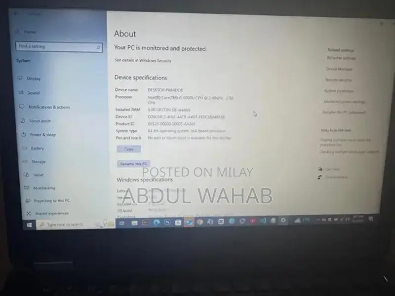 Dell Laptop with 8GB Memory, Excellent Condition