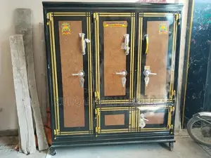 Heavy Duty Iron Safe with 3 Doors and Wheels