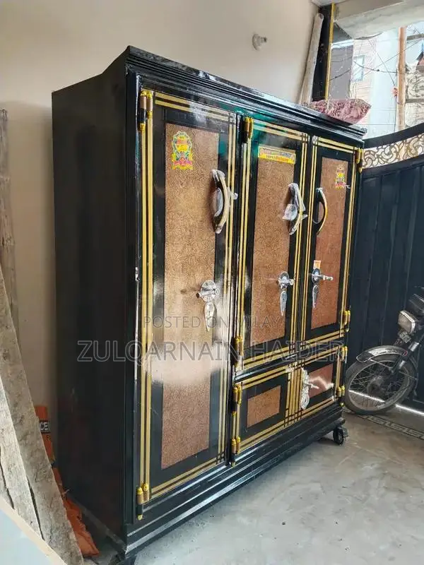 Heavy Duty Iron Safe with 3 Doors and Wheels