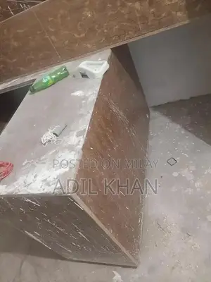 L-Shaped Counter with Storage Rack Set