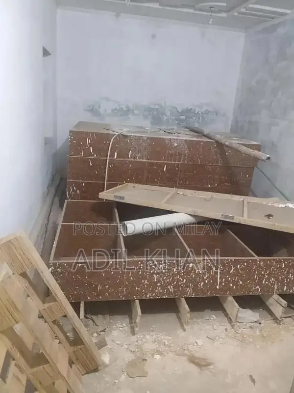 L-Shaped Counter with Storage Rack Set