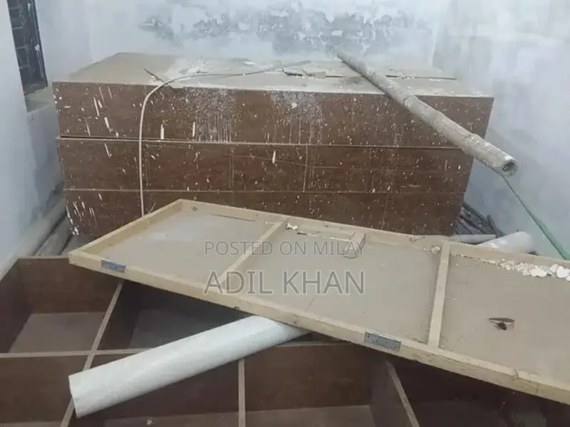 L-Shaped Counter with Storage Rack Set