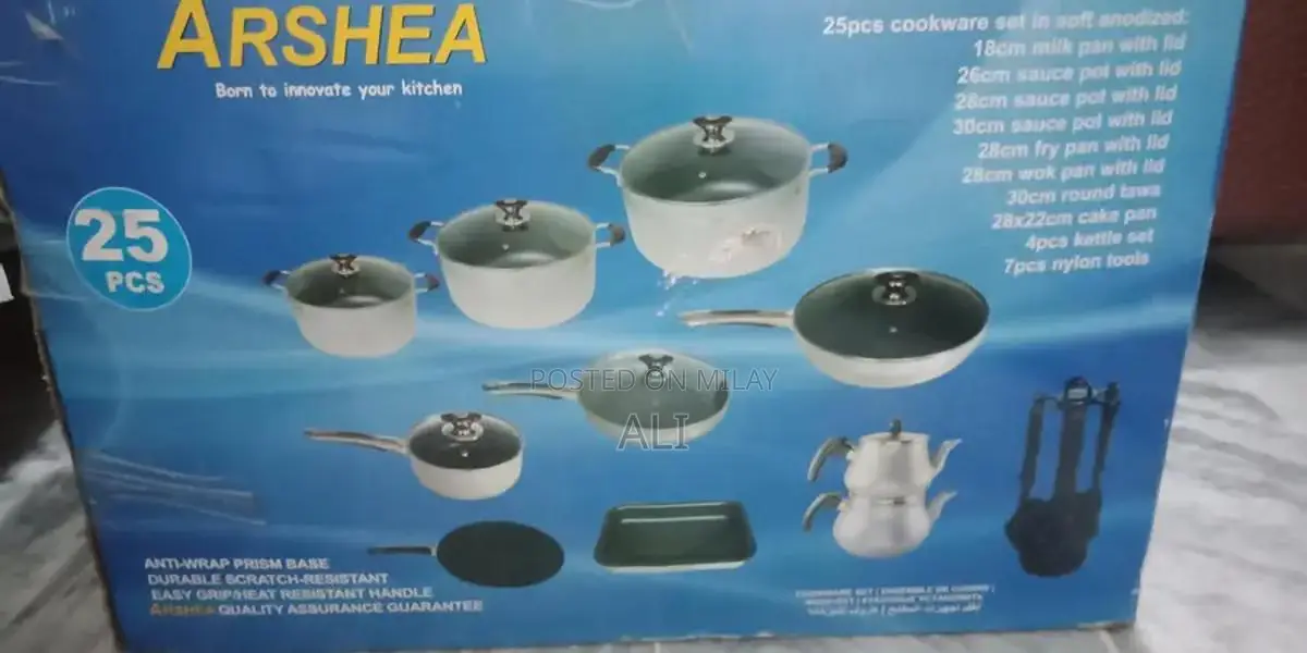 Complete 25-Piece Nonstick Cooking Set with Storage Box