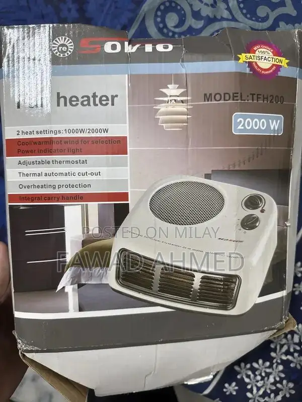 Reservoir TFH200 2000W Portable Fan Heater with Adjustable Settings