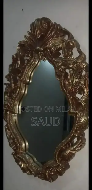 Vintage Wooden Framed Wall Mirror with Royal Elegance