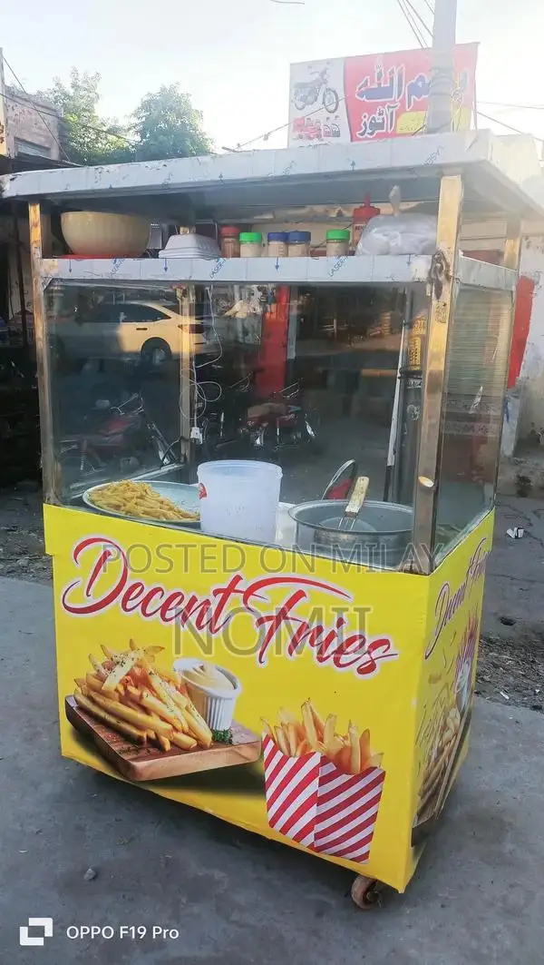 Commercial Fries Counter Display Setup