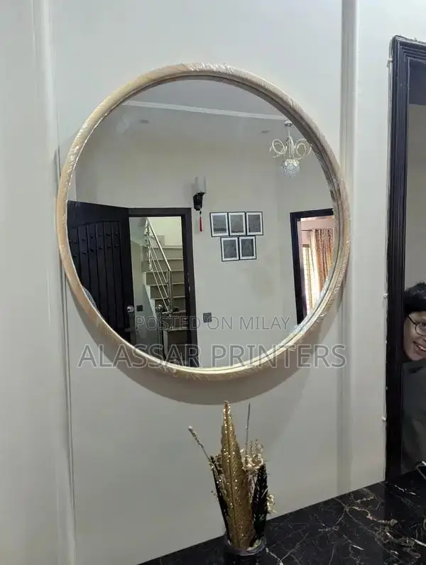 Decorative Home Accent Set: Table Mirror with Stand