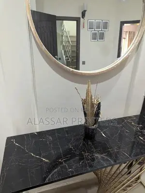 Decorative Home Accent Set: Table Mirror with Stand