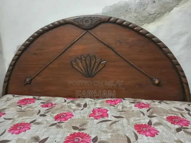 Solid Wood Bed Frame with Mattress - Excellent Condition