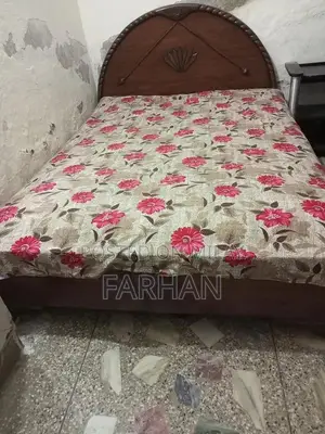 Solid Wood Bed Frame with Mattress - Excellent Condition