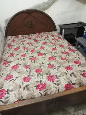 Solid Wood Bed Frame with Mattress - Excellent Condition