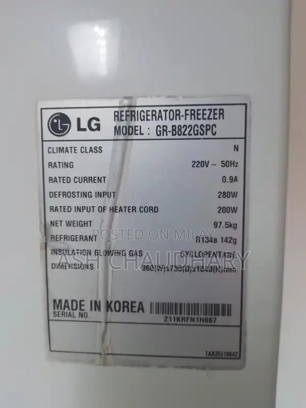 Full size lg imported fridge for sale