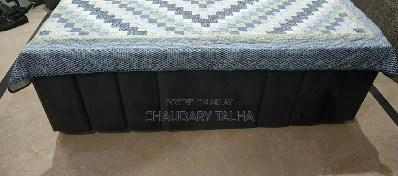 King Size Wooden Bed with Two Matching Side Tables