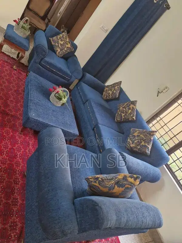 Sofa Set with Decorative Carpet and Tokri Design