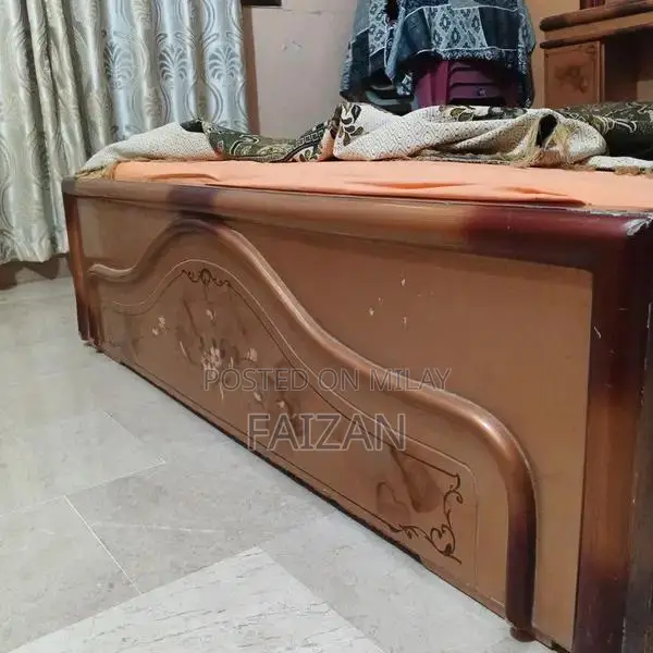 Queen Size Bed Frame with Matching Mattress - Slight Wear