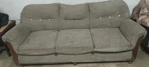 Photo - 5 Seater Wooden Living Room Sofa Set with Upholstery