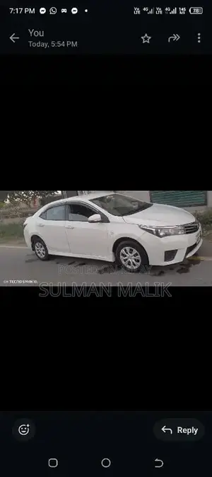 Toyota Corolla XLI Gli Sedan 2016 Imported Sedan