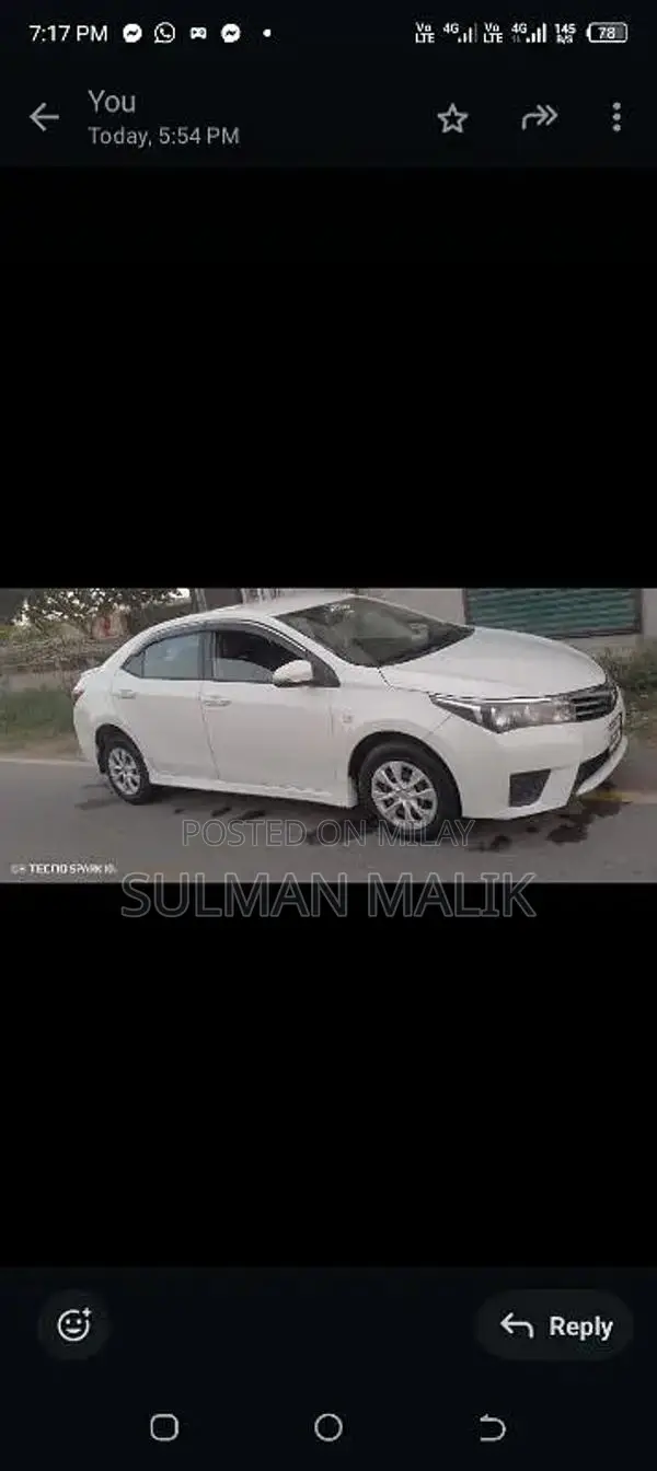 Toyota Corolla XLI Gli Sedan 2016 Imported Sedan