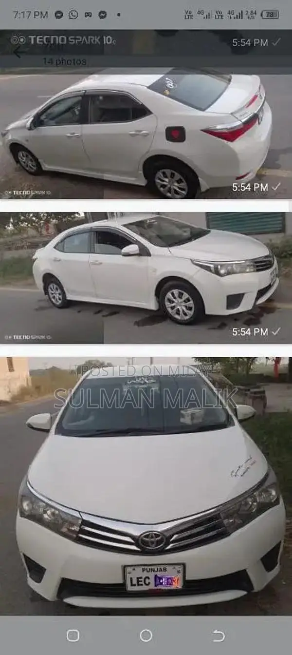 Toyota Corolla XLI Gli Sedan 2016 Imported Sedan