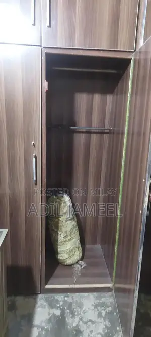 Large 4-Door Wooden Wardrobe Almari - Spacious Storage Solution