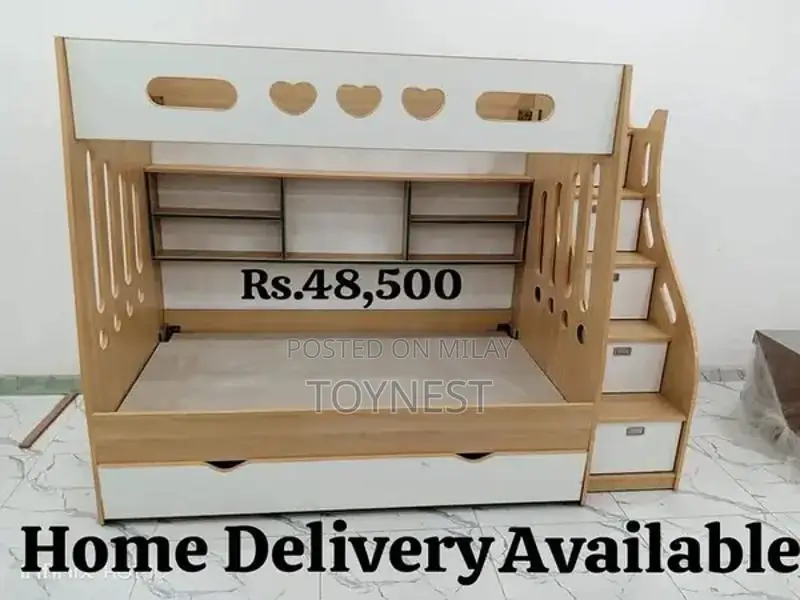 Kids Wooden Bunk Bed - Versatile Bedroom Furniture