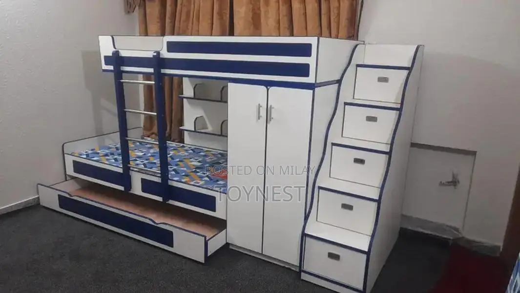 Kids Wooden Bunk Bed - Versatile Bedroom Furniture