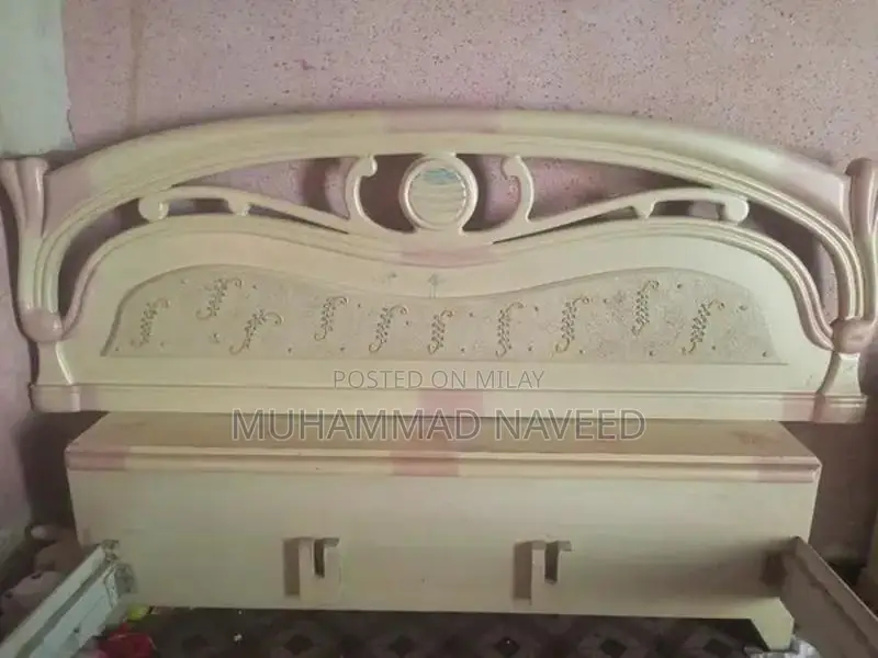 Deeco Wooden Double Bed with Matching Dressing Table Set