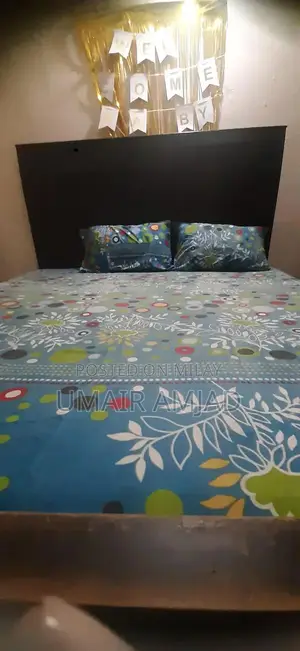 Photo - Double Bed with Side Table - Two-Piece Bedroom Set