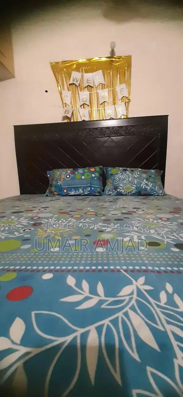 Double Bed with Side Table - Two-Piece Bedroom Set