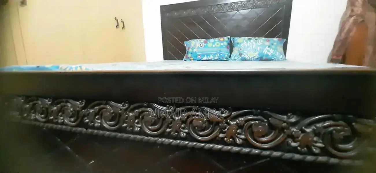 Double Bed with Side Table - Two-Piece Bedroom Set