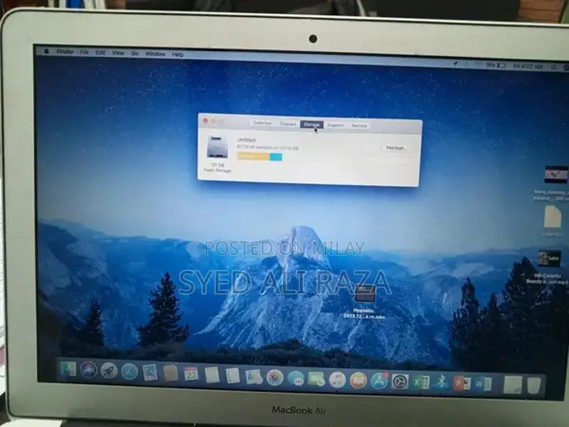 Apple MacBook Air - 8GB RAM, 121GB Flash Storage, Intel Graphics