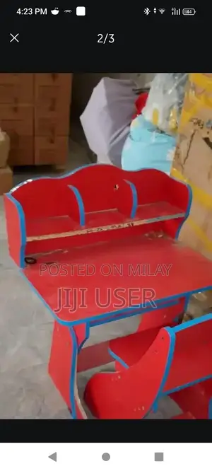 Kids Ergonomic Study Table with Matching Chair Set