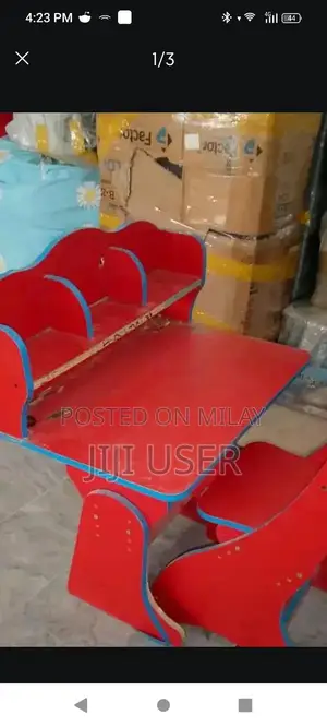 Kids Ergonomic Study Table with Matching Chair Set