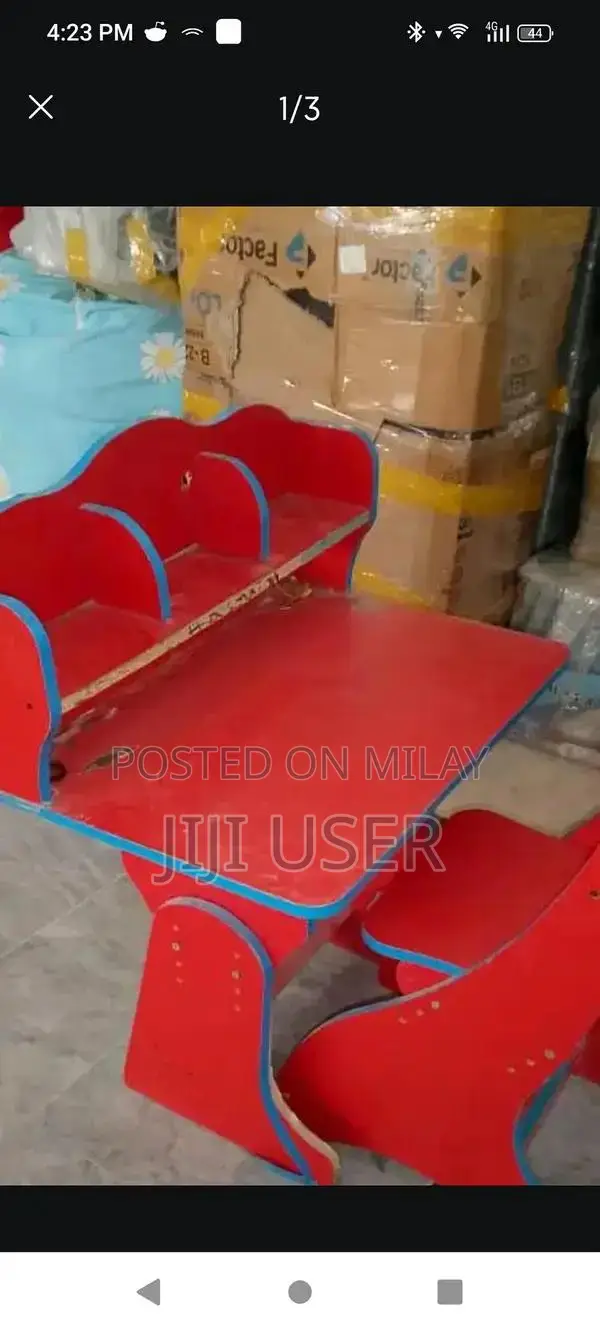 Kids Ergonomic Study Table with Matching Chair Set