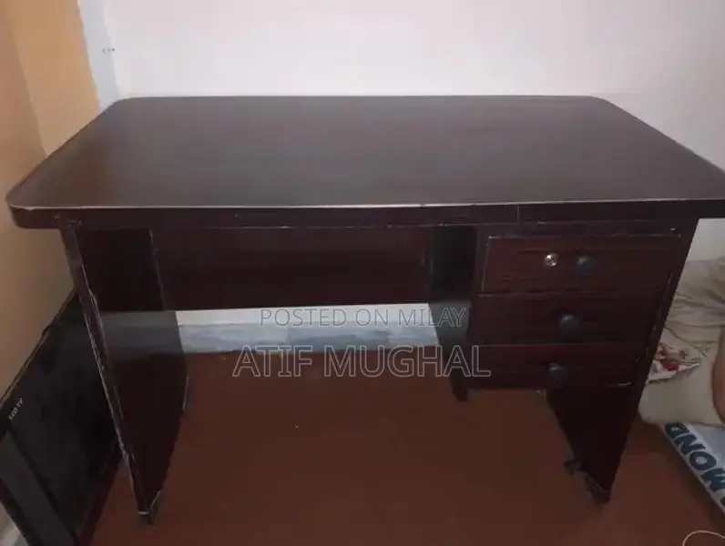 Sturdy Wooden Study Table for Home Office or Student Workspace