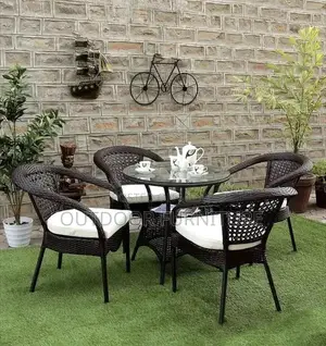 Photo - Outdoor Garden Patio Furniture - Rattan Chairs, Tables, Umbrellas