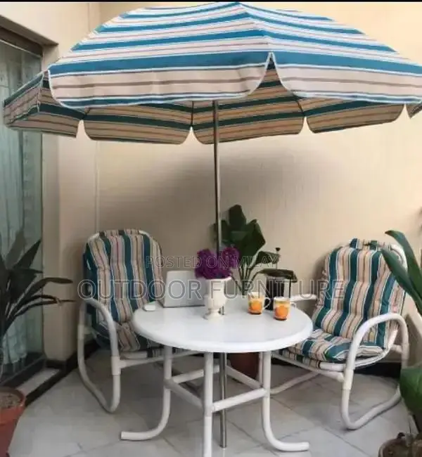 Rattan Outdoor Patio Furniture Set - Garden Chairs, Tables, Umbrellas