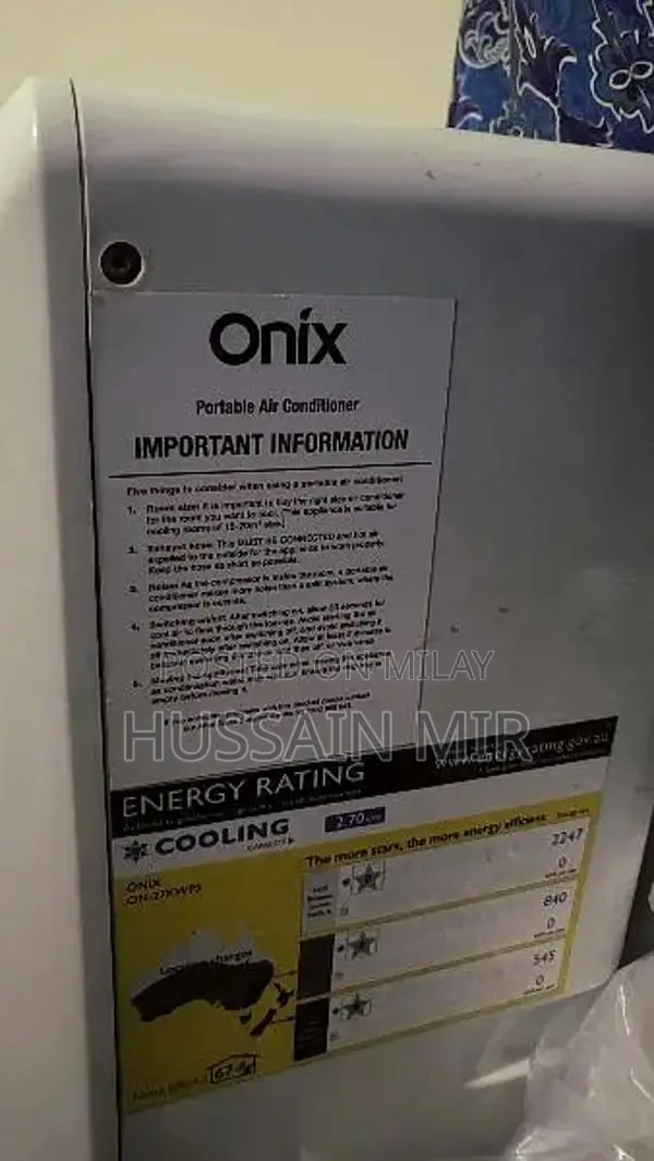Onix Portable Inverter Air Conditioner - 0.75 Ton Wi-Fi Cooling