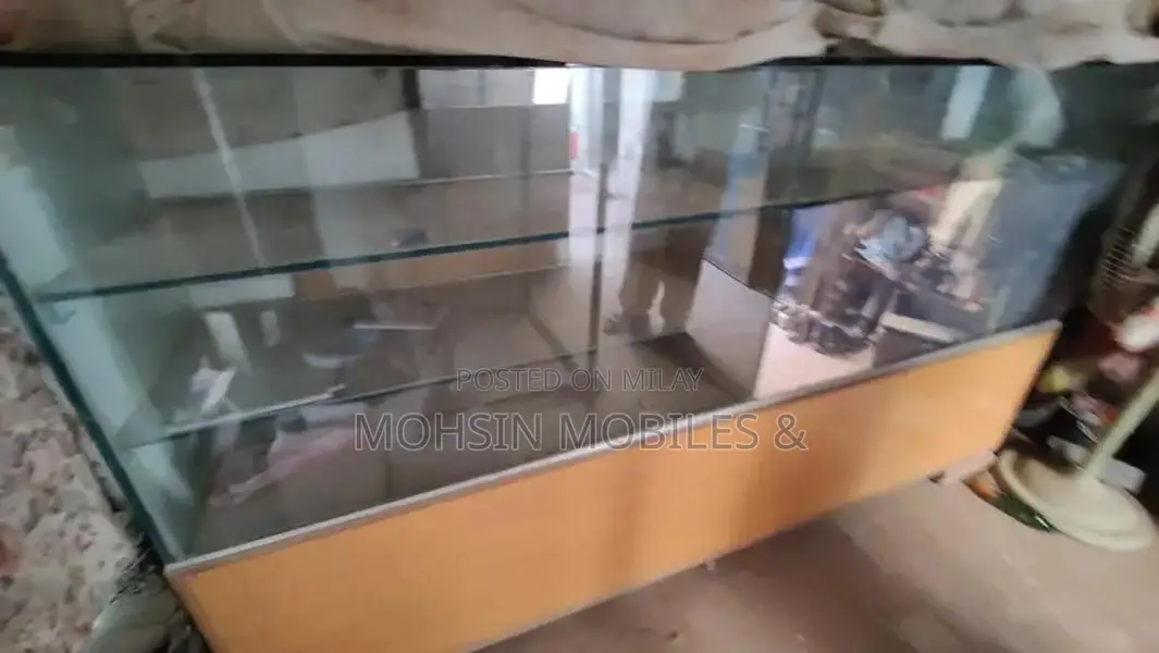 7 Feet 3-Story Shop Counter with Multiple Shelves