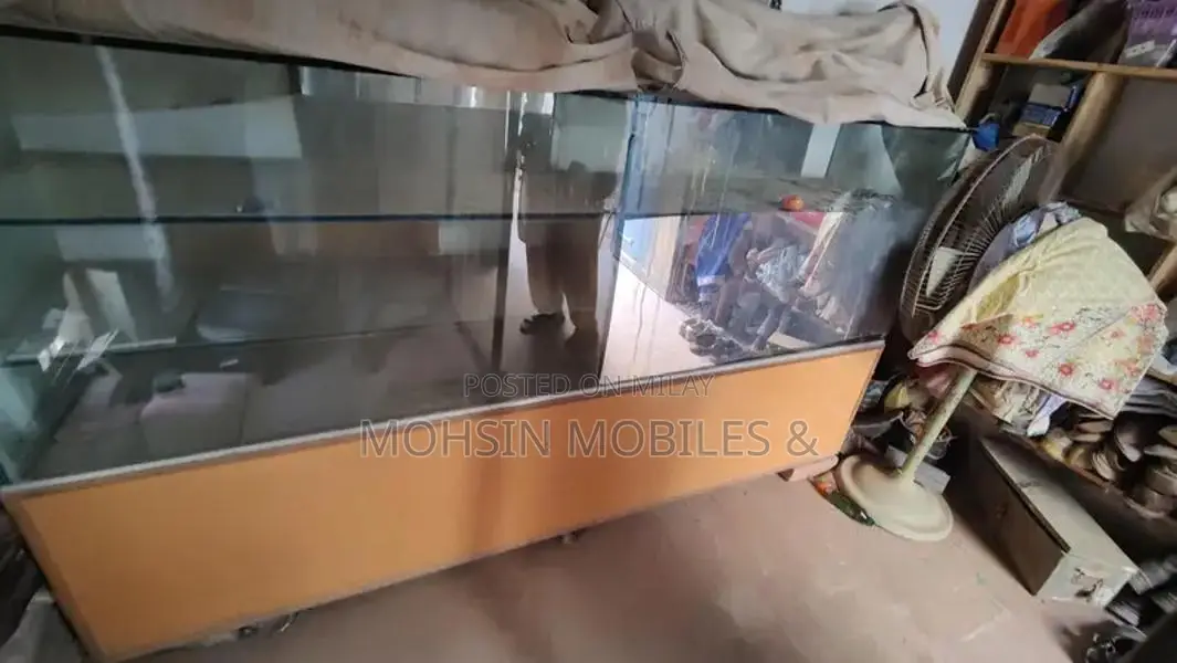 7 Feet 3-Story Shop Counter with Multiple Shelves