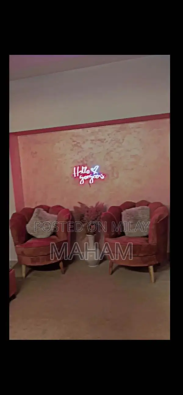 Convertible Sofa Bed with Coffee Chairs and LED Mirror