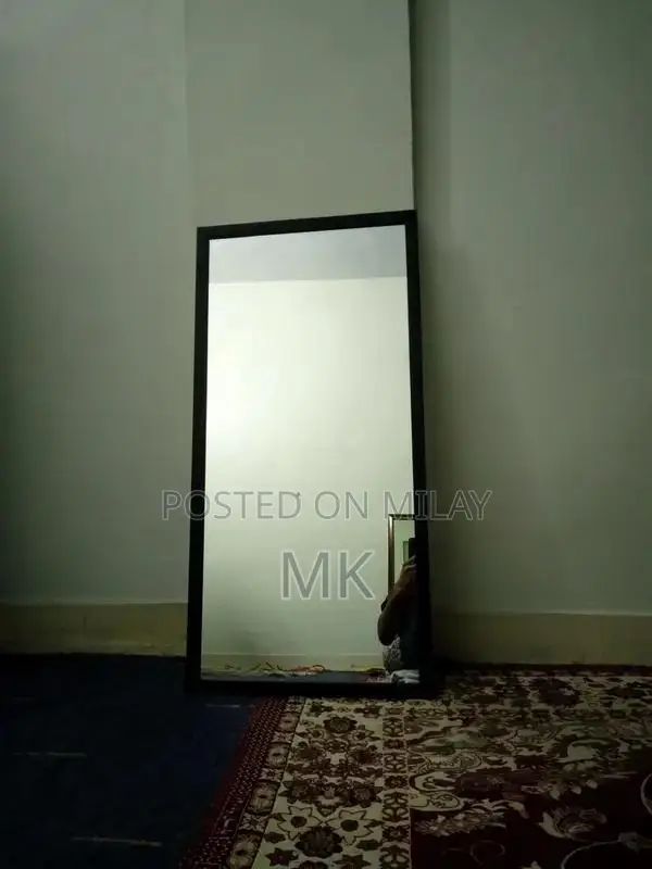 Full Length Black Frame Decorative Wall Mirror